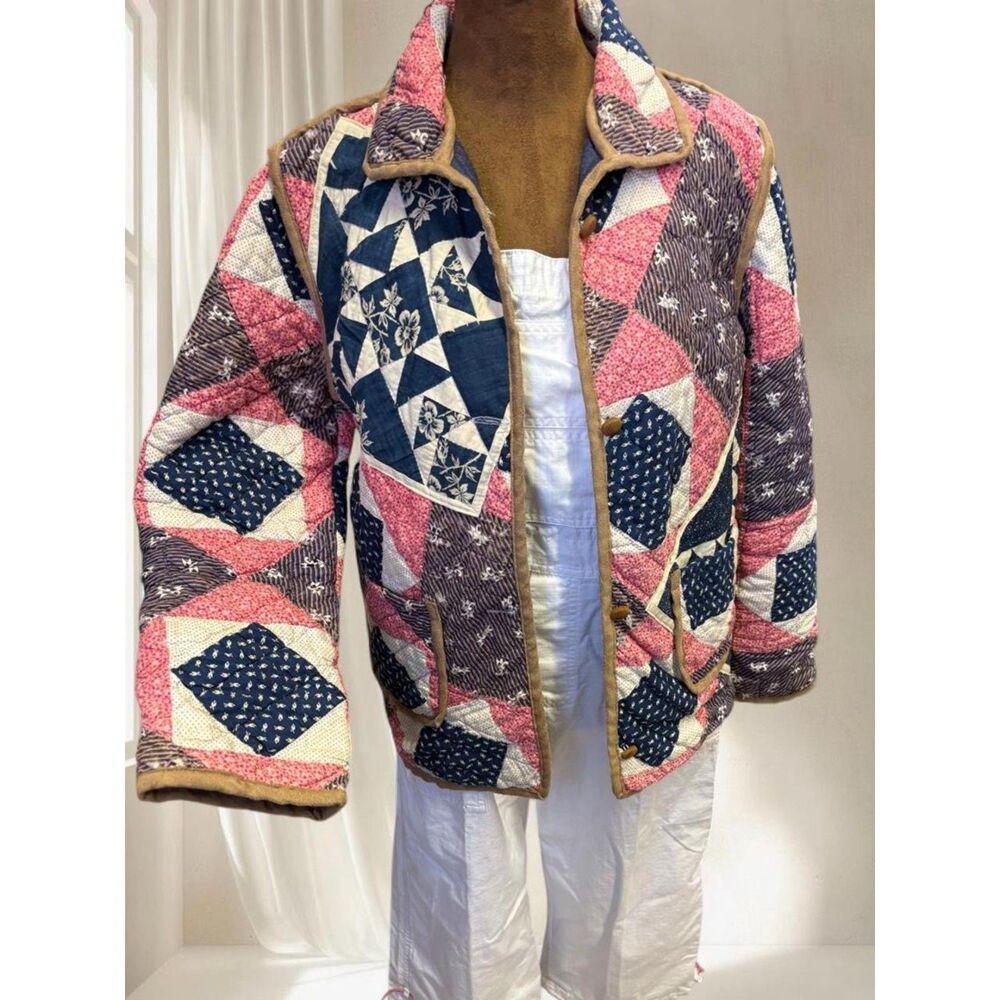 Lindsey Berns American Cottage Boho Festival Cotton Quilted Patchwork Jacket